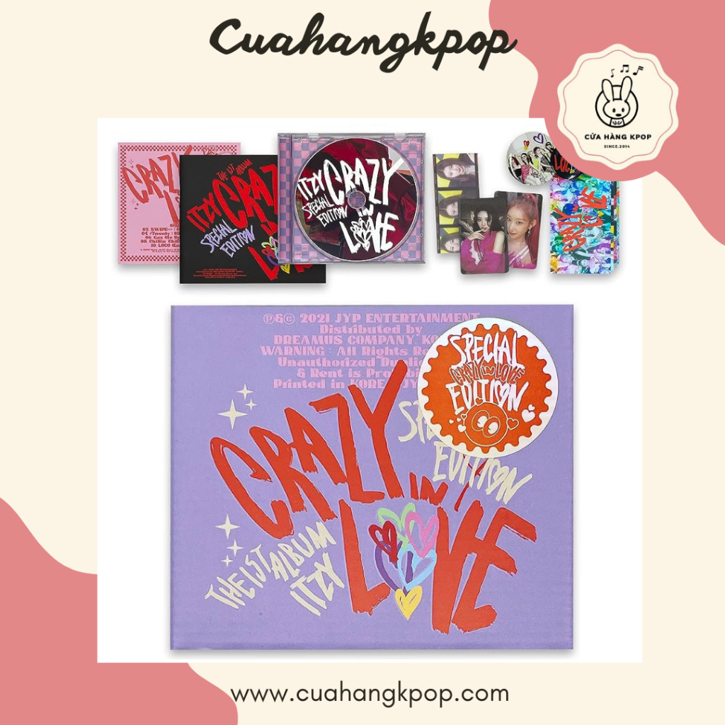 Album ITZY - Crazy In love có sẵn cửa hàng Kpop