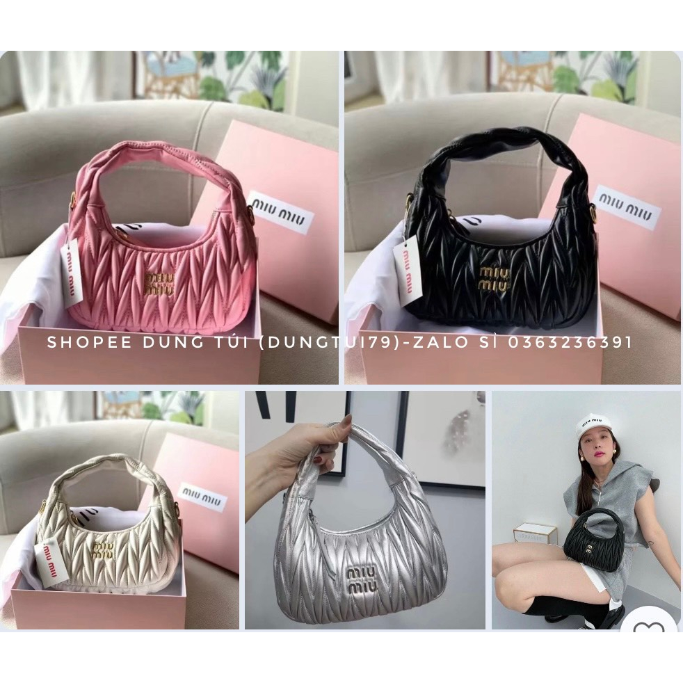 Túi xách nữ, túi kẹp nách Miu Miu fullbox size 22