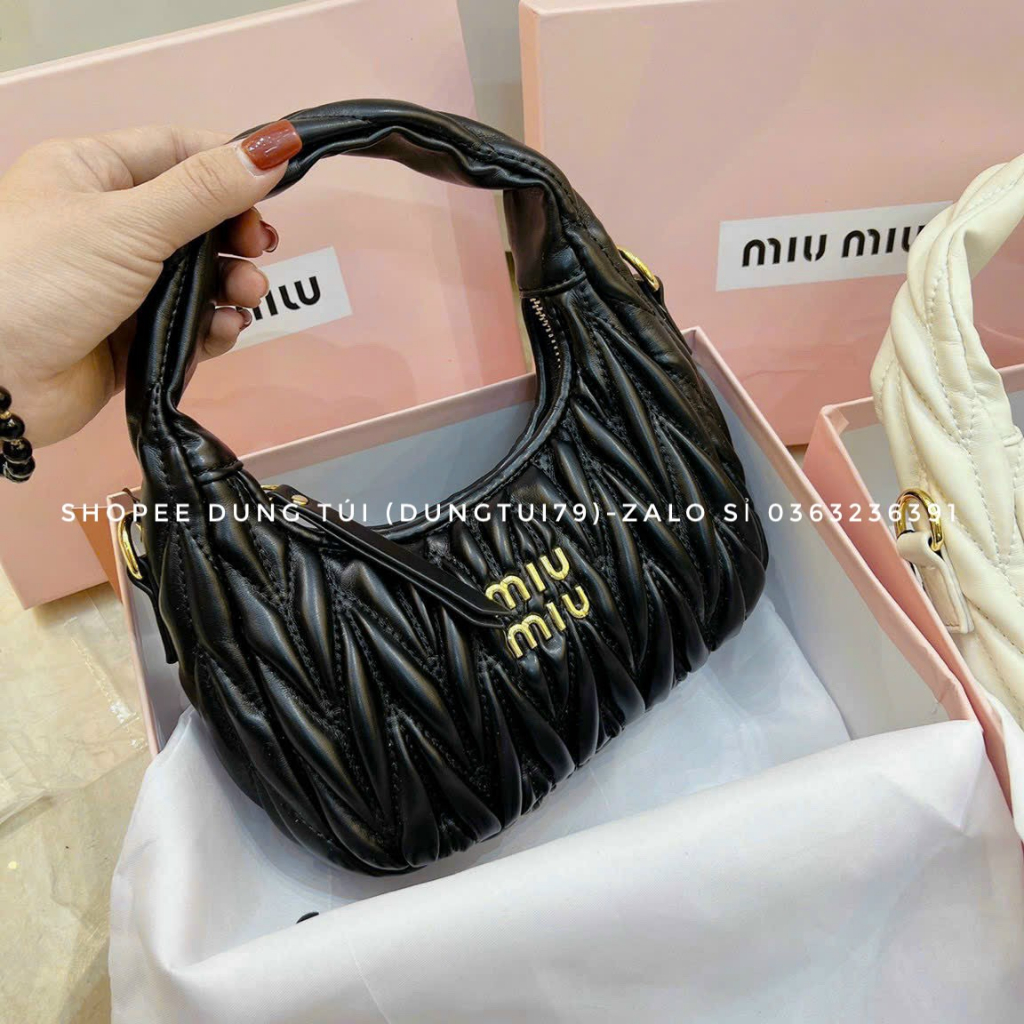 Túi xách nữ, túi kẹp nách Miu Miu fullbox size 22
