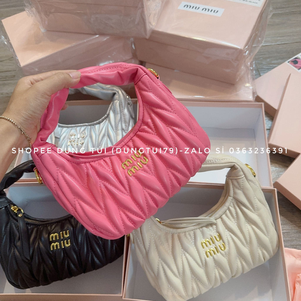 Túi xách nữ, túi kẹp nách Miu Miu fullbox size 22
