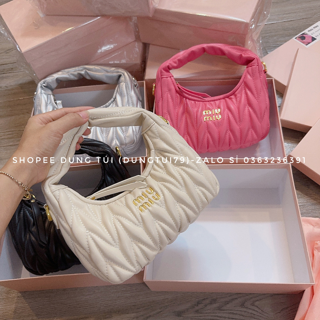 Túi xách nữ, túi kẹp nách Miu Miu fullbox size 22