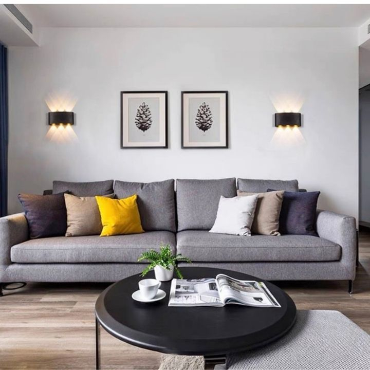 Đèn hắt tường 2 đầu trang trí gắn treo tường phòng ngủ cầu thang ban công tròn vuông nhiều tia smartlife.86