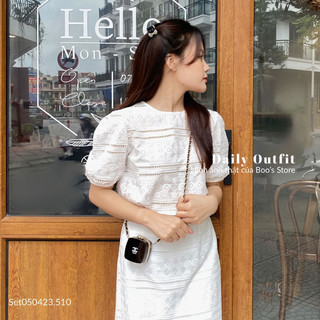 SET REN CỘC TAY KÈM CHÂN VÁY DÀI