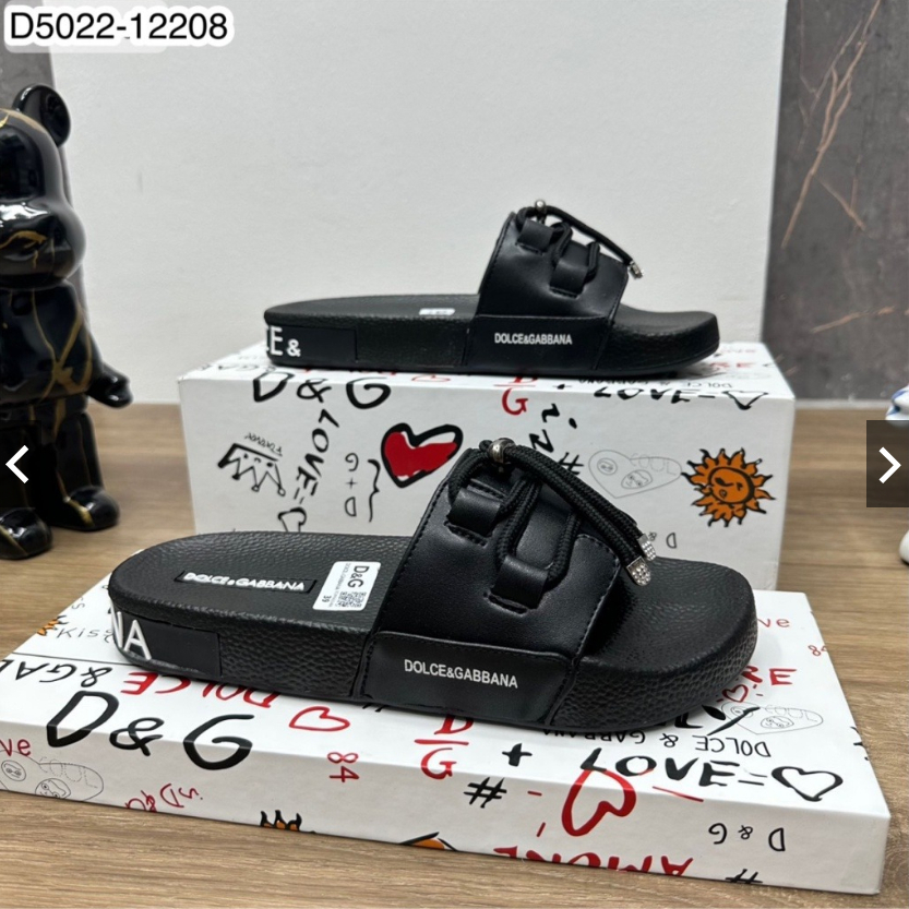 Dép Quai Ngang Nam D.G Quai Tang Dây Phối Da Đế Dập Logo Siêu Chất, Dép Lê Thắt Dây Trẻ Trung Siêu Hot 2023