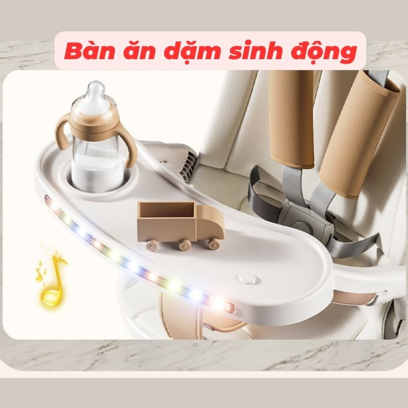 Xe Đẩy Cao Cấp  Khung Xe Hợp Kim Nhôm, Xe Đẩy Xoay 2 Chiều 3 Tư Thế Ngả, Gấp Gọn, Nhẹ, Có Thể Mang Lên Máy Bay