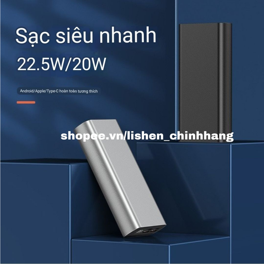 Box sạc nhanh 2 cell lipo 1260110 PD3.0, QC4.0 - 22,5W vỏ nhôm, chưa có pin