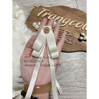 Tag cài áo , váy màu kem ( Ảnh thật shop tự chụp )
