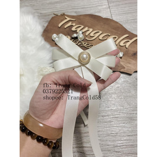 Tag cài áo , váy màu kem ( Ảnh thật shop tự chụp )