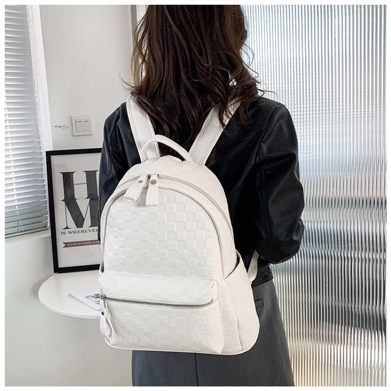 MASON BACKPACK TRẮNG - Balo DA PU CAO CẤP đi học , đi làm , …