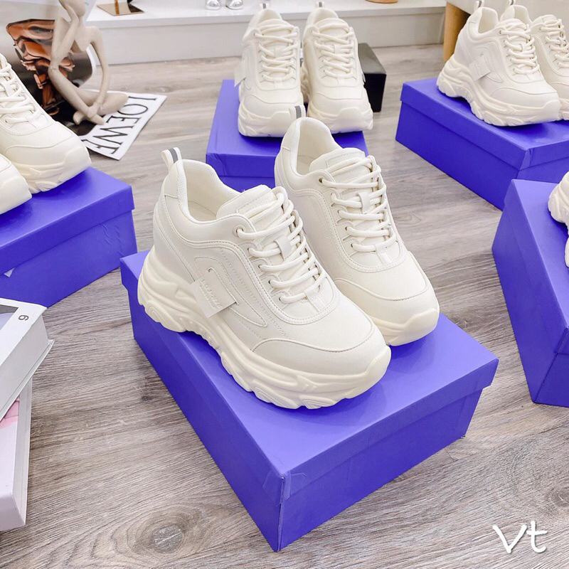 Giày thể thao sneaker độn đế 8cm siêu hách dáng,hàng quảng châu cao cấp bao êm bao mềm