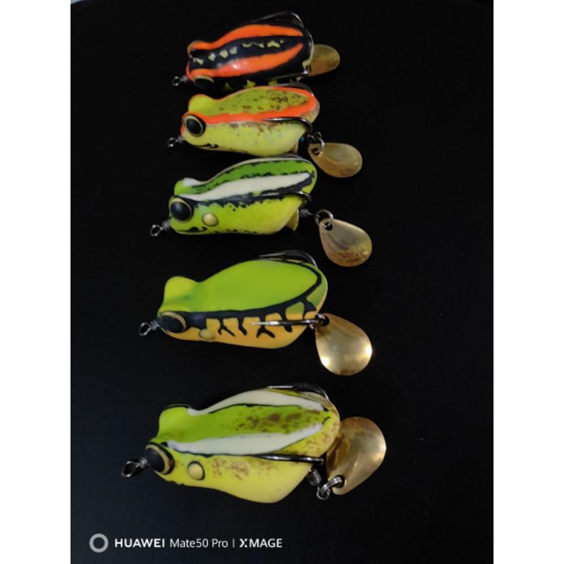 Mồi giả câu lure cá lóc, nhái hơi Hirushima Poison Frog Thái Lan 45mm- 6gr