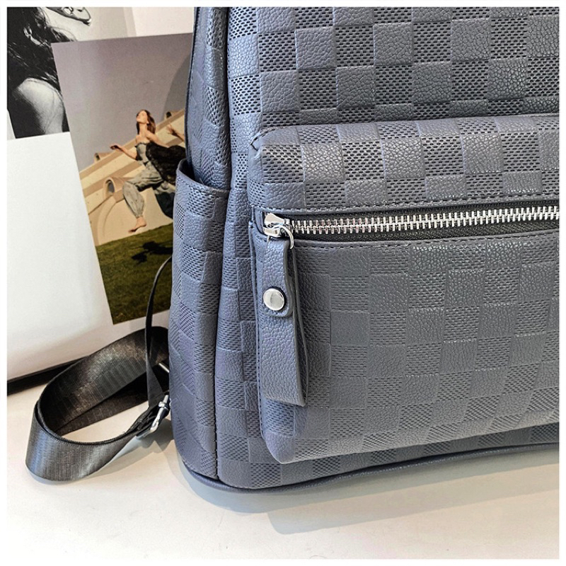 MASON BACKPACK XÁM - Balo DA PU CAO CẤP đi học , đi làm