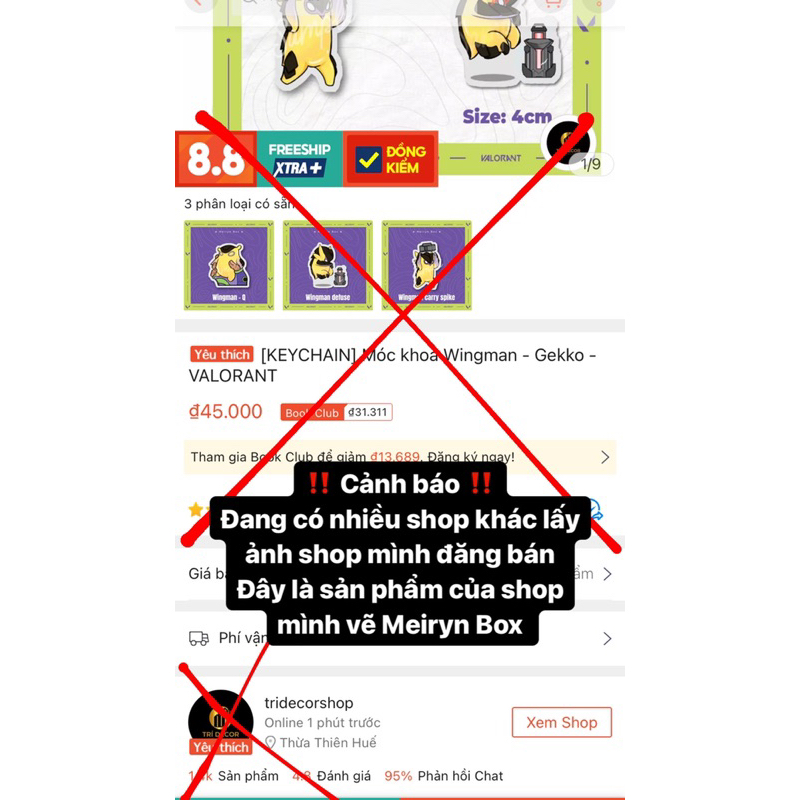 Móc khoá Wingman - Gekko - VALORANT - Meiryn Box