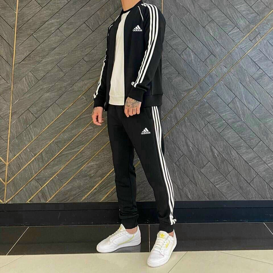 🔥Hot🔥 Bộ Thể Thao Adidas Nam Vải Umi Thêu Logo Nổi, Bộ Quần Áo adidas Thu Đông Phong Cách Thể Thao