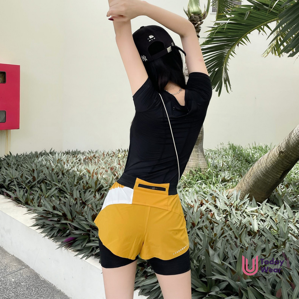 Quần đùi thể thao sọc gym yoga Basic short Today U Wear