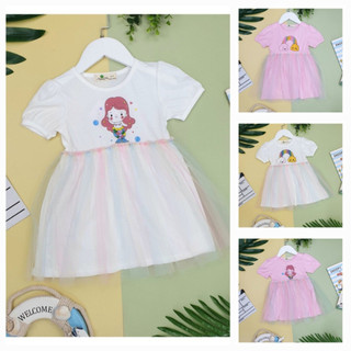 Váy Thun Phối Ren Bé Gái Size 6-10, Có 2 Lớp,Lớp Ren Phần Chân Váy bên trong lớp cootton mềm mát rất đẹp