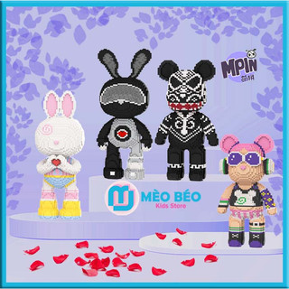 Đồ chơi lắp ráp Gấu Bearbrick dễ thương, Bộ lắp ráp Thỏ Momo Mpin - Mèo Béo Kids Store