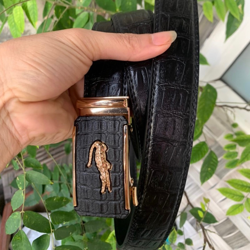 Thắt Lưng Nam Dây Nịt Nam Họa Tiết Cá Sấu Khóa Tự Động