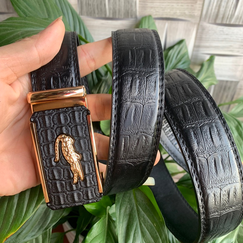 Thắt Lưng Nam Dây Nịt Nam Họa Tiết Cá Sấu Khóa Tự Động