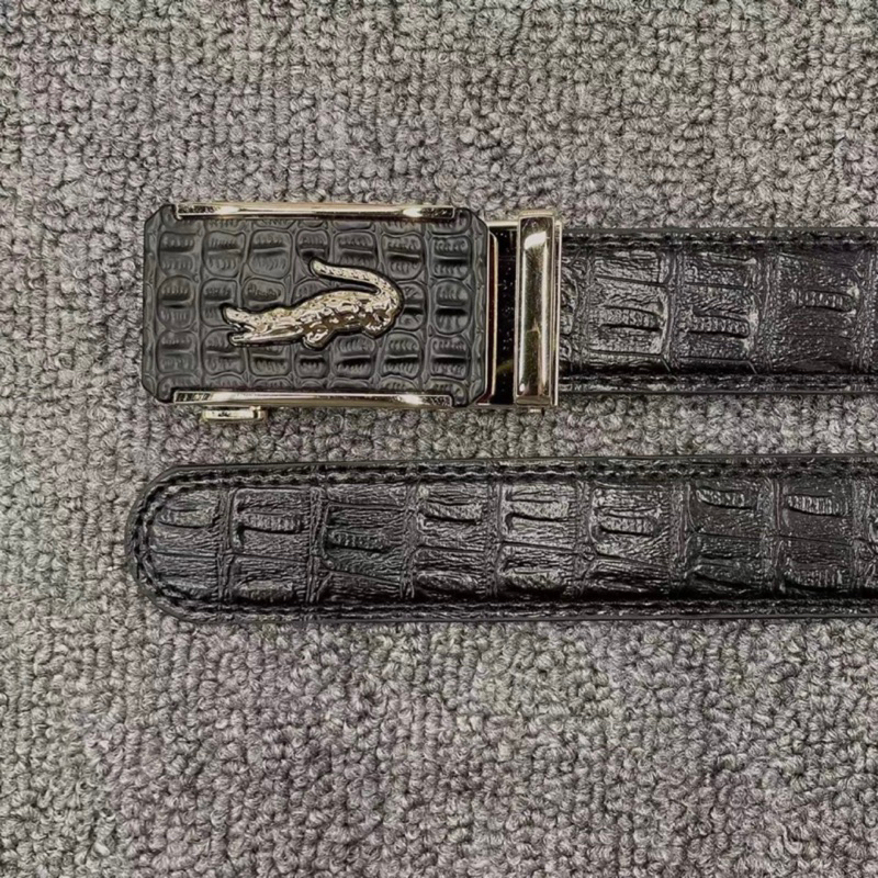 Thắt Lưng Nam Dây Nịt Nam Họa Tiết Cá Sấu Khóa Tự Động