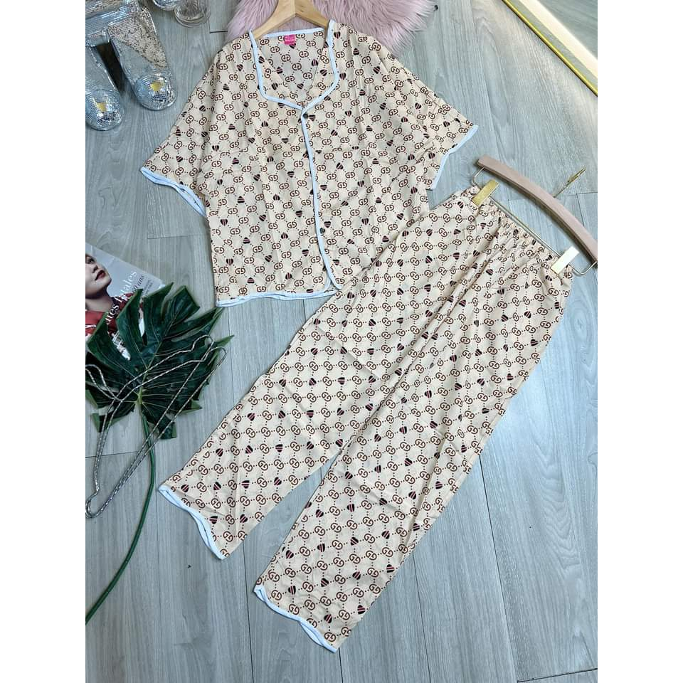 Đồ bộ nữ pijama tay cánh dơi  vải lụa mỏng, mịn, mát