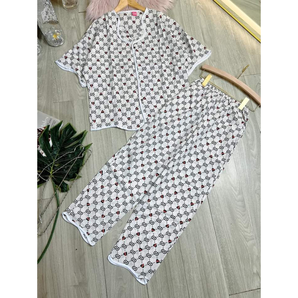 Đồ bộ nữ pijama tay cánh dơi  vải lụa mỏng, mịn, mát