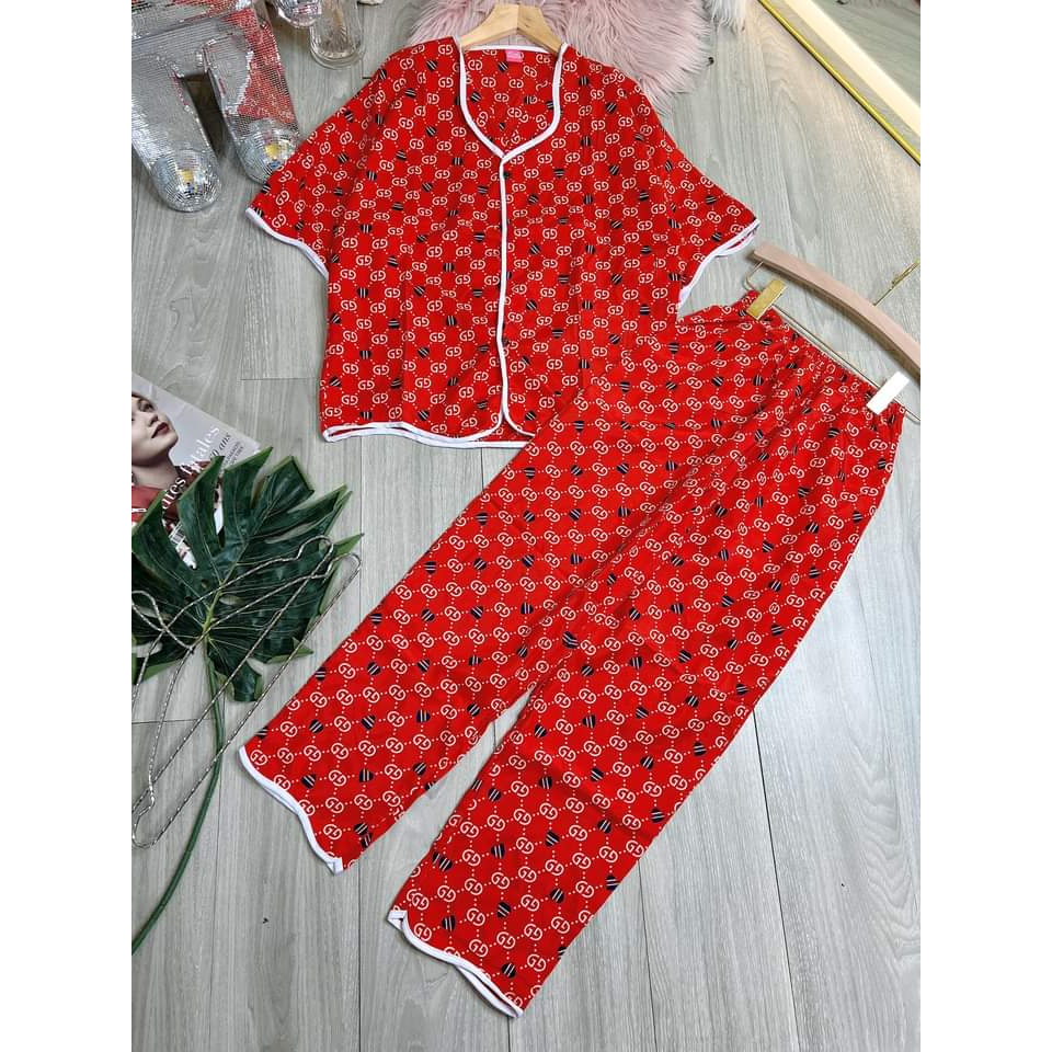 Đồ bộ nữ pijama tay cánh dơi  vải lụa mỏng, mịn, mát