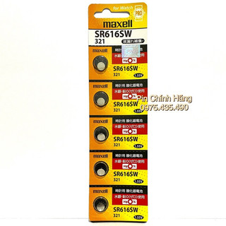Pin Đồng Hồ SR616SW SR616 321 Maxell chính hãng Made in Japan Vỉ 5 viên
