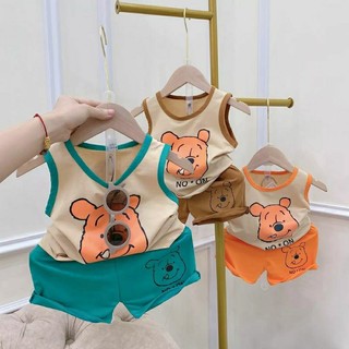 Bộ ba lổ bé trai thun cotton