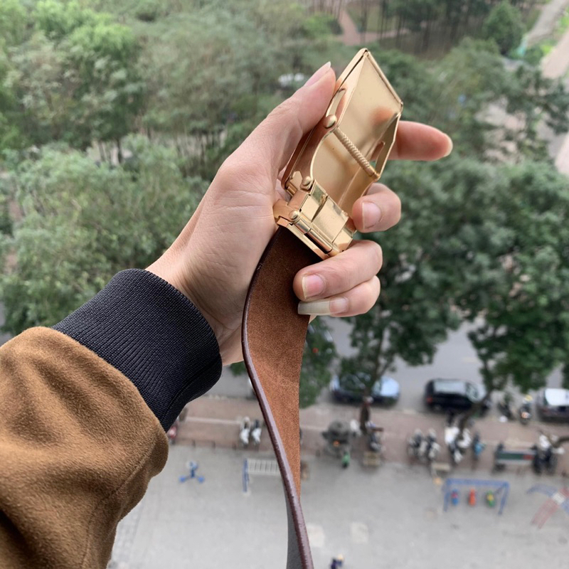 Thắt Lưng Nam Dây Nịt Nam Khoá Con Lăn Họa Tiết Ngẫu Nhiên Dây Trơn