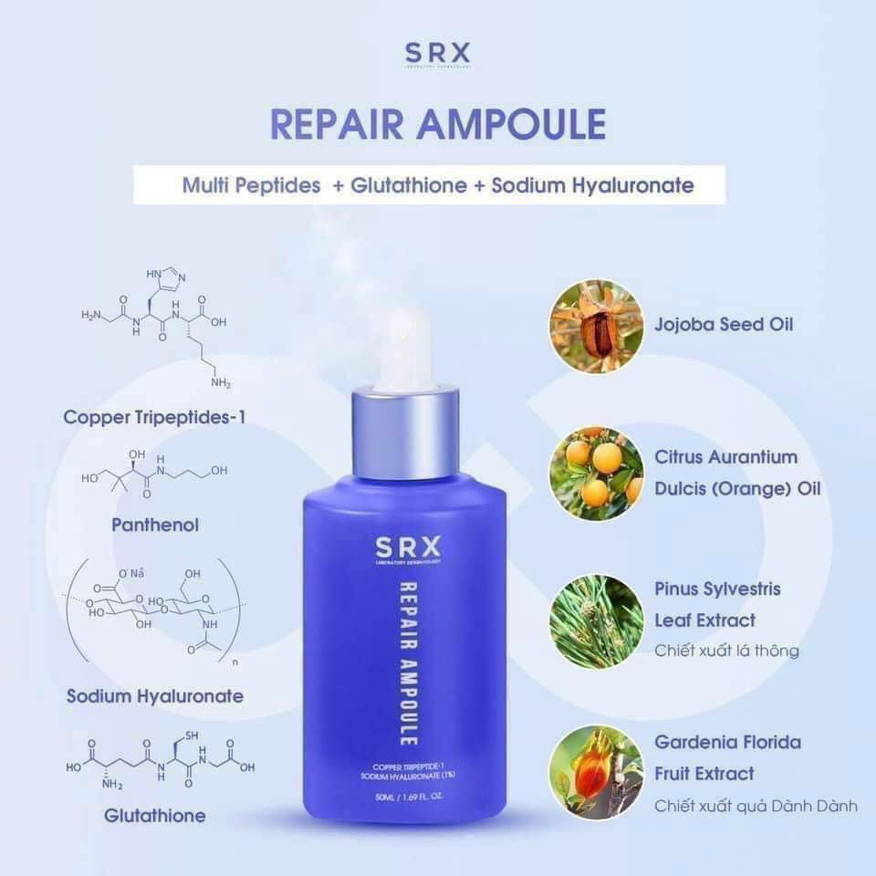 SRX Repair Ampoule - Tinh Chất Phục Hồi Đồng Peptide Da Nhạy Cảm, Sau Peel 50ml