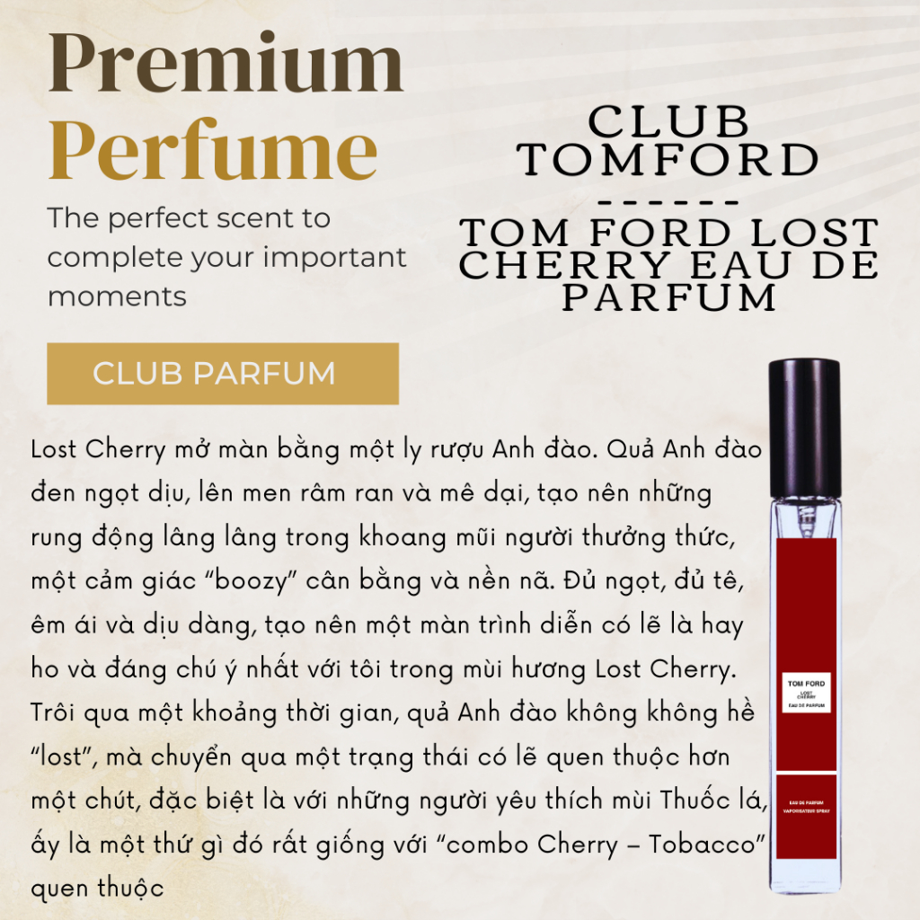 Nước hoa Cao Cấp Unisex Tom Ford Lost Cherry Eau de Parfum