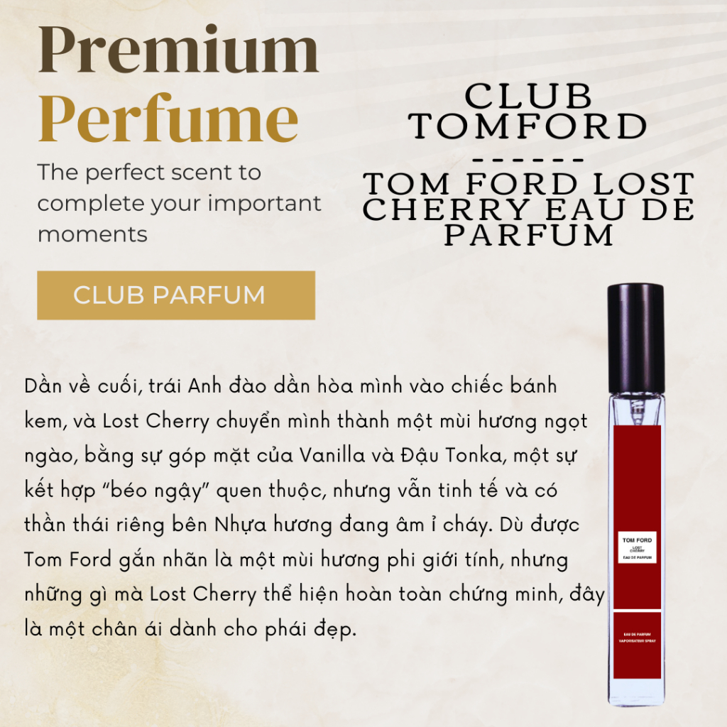 Nước hoa Cao Cấp Unisex Tom Ford Lost Cherry Eau de Parfum