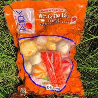  Viên thả lẩu mix 12 vị yosa Sinhgapo 454gr  viên chiên xiên que hoặc thả lẩu  