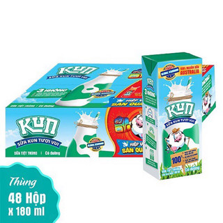 Hỏa tốc - thùng 48 hộp 180ml - sữa kun tiệt trùng có đường