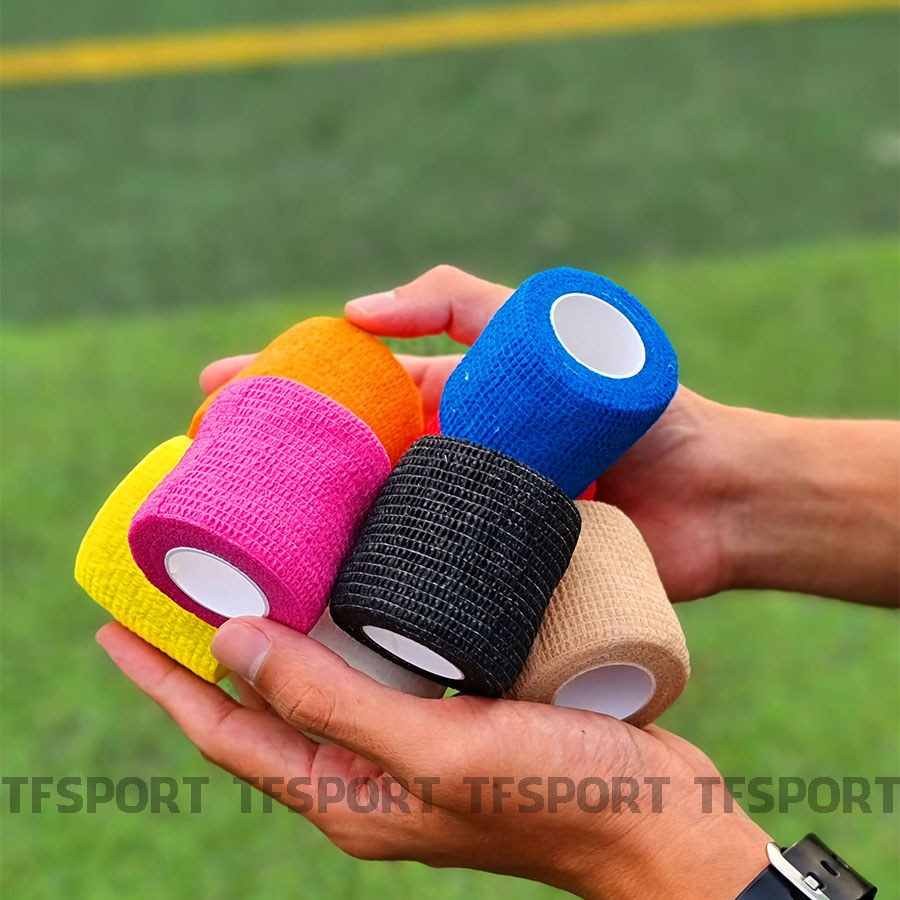 1 cuộn băng keo thể thao đá bóng quấn cổ chân cổ tay đầu gối hỗ trợ thi đấu và tập luyện | TF Sport