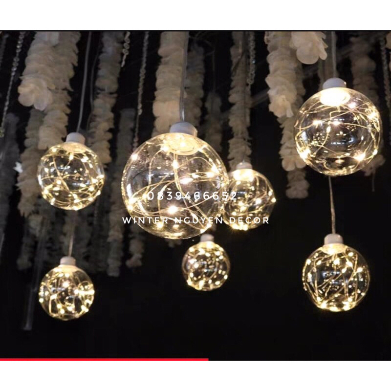 Đèn trang trí 5 bống tóc rối dây thả dài 1 mét