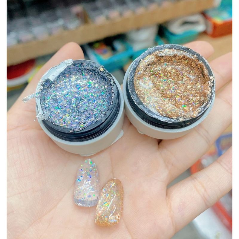 Gel nhũ kim tuyết hạt to , hạt nhỏ siêu sáng