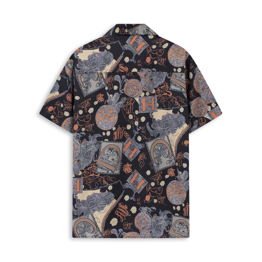 Áo sơ mi nam SEELU Fullbox, vải lụa thoáng mát, không nhăn, form regular | Sơ mi họa tiết hoa văn