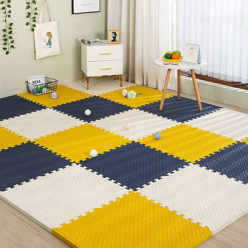 Thảm chống ngã cho bé tập bò Thảm trải sàn khâu xốp dày 2,5cm phòng khách ngủ nhiều màu