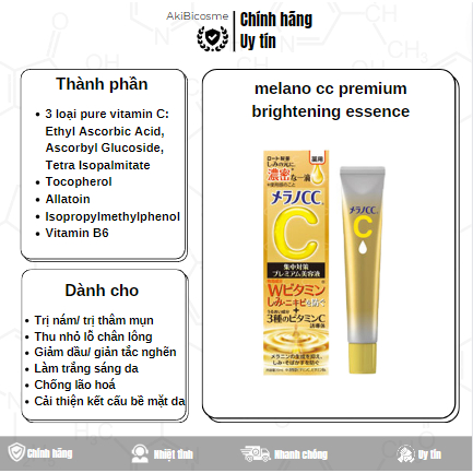 Serum sáng da pure vitamin c Melano CC premium