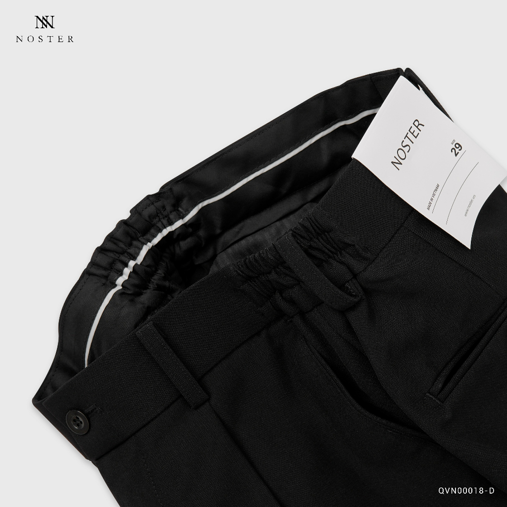 Quần vải dáng suông, rộng rãi, chất vải dầy dặn, cạp chun 2 bên hông - Thương hiệu NOSTER mã QVN00018