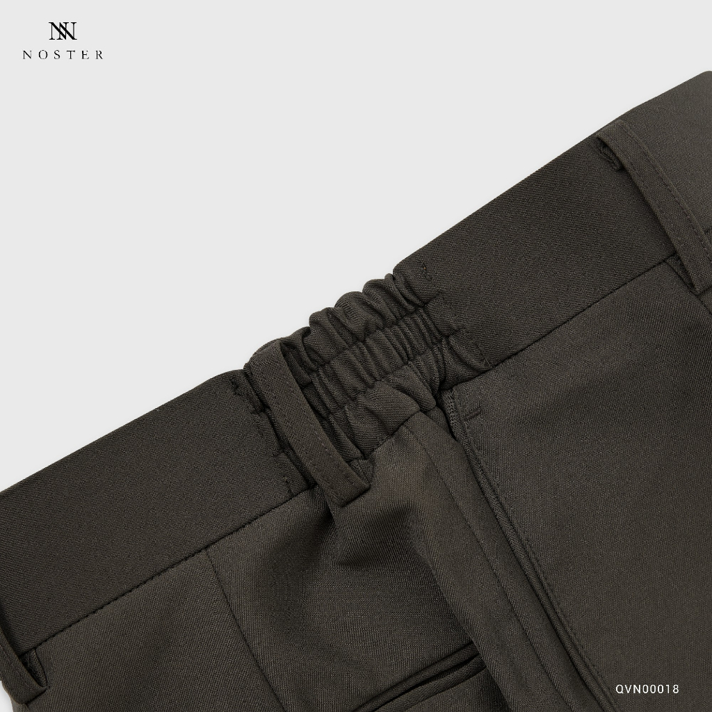 Quần vải dáng suông, rộng rãi, chất vải dầy dặn, cạp chun 2 bên hông - Thương hiệu NOSTER mã QVN00018