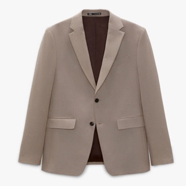 Áo khoác blazer nam Zara authentic BIRD’S-EYE SUIT size 46