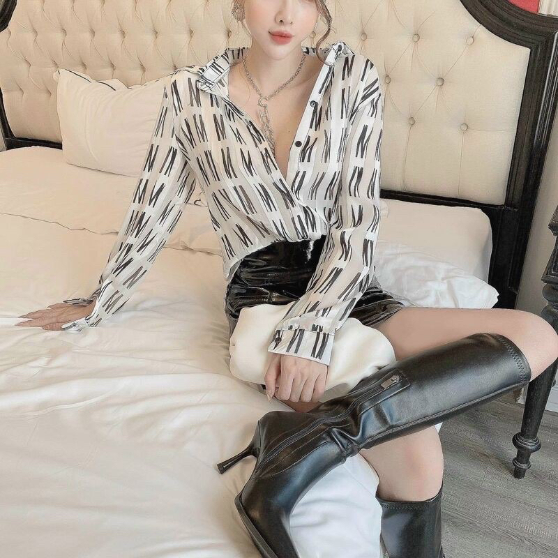 Áo sơmi nữ tay dài siu xinh