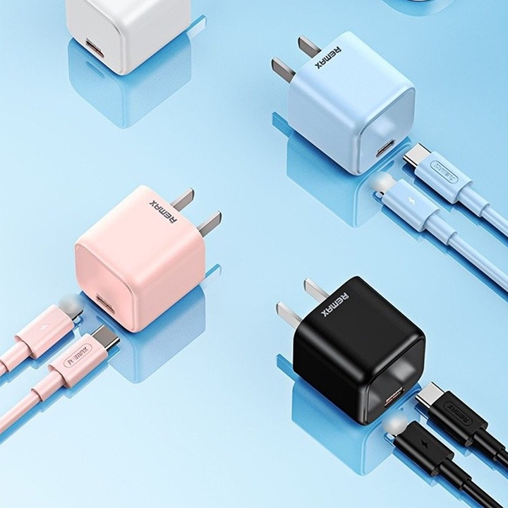 Bộ củ cáp dây sạc nhanh đầy 50% pin chỉ trong 30 phút chuẩn PD 20W Remax cho IP 7 8 X XR XS 11 12 13 14