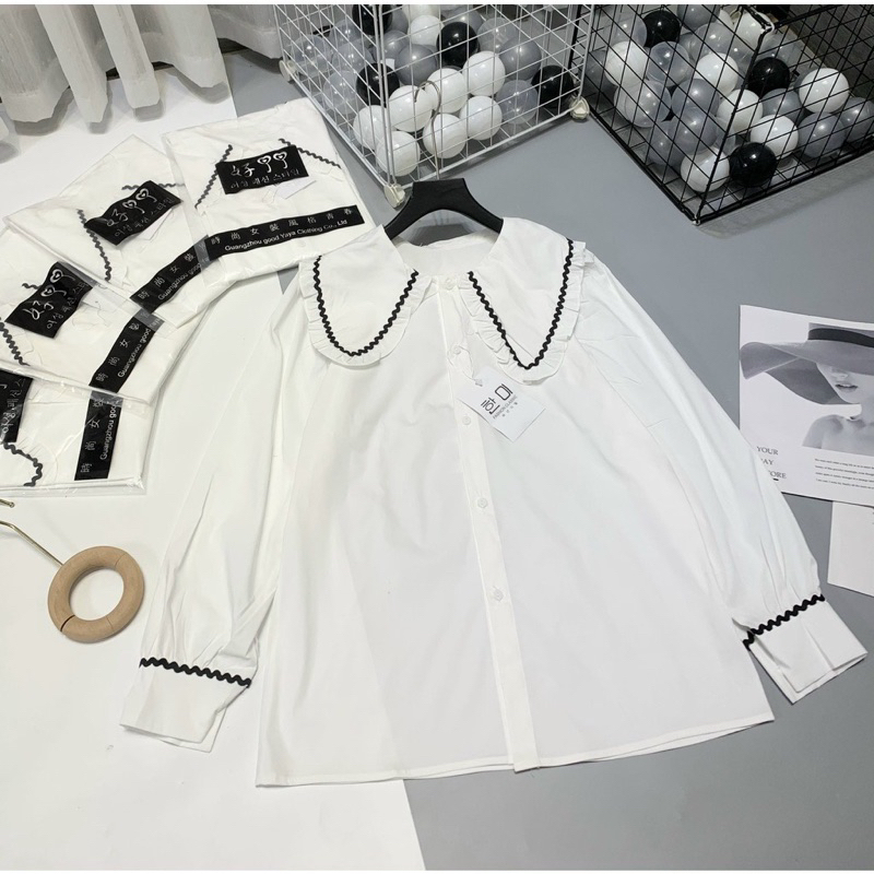 Áo sơmi nữ tay dài siu xinh