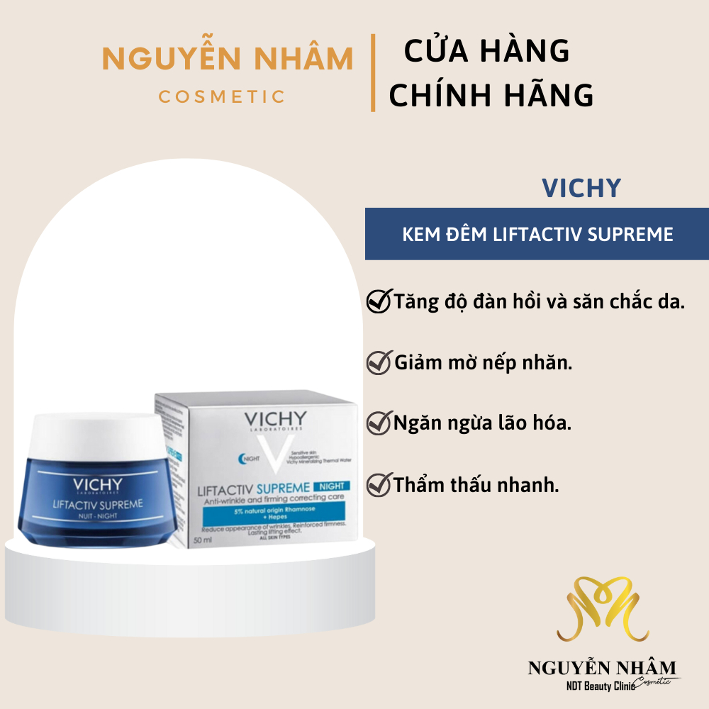 Kem Dưỡng Chống Nhăn & Làm Săn Chắc Da Chuyên Sâu Ban Đêm Vichy LiftActiv Night Supreme