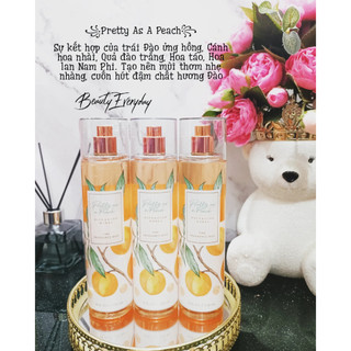 Body mist pretty as a peach - xịt thơm toàn thân - bath & body works 236ml