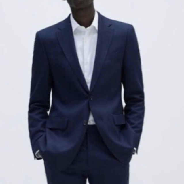 Áo vest Zara authentic BIRD’S-EYE SUIT size 48